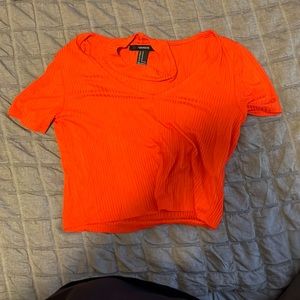 Orange crop top